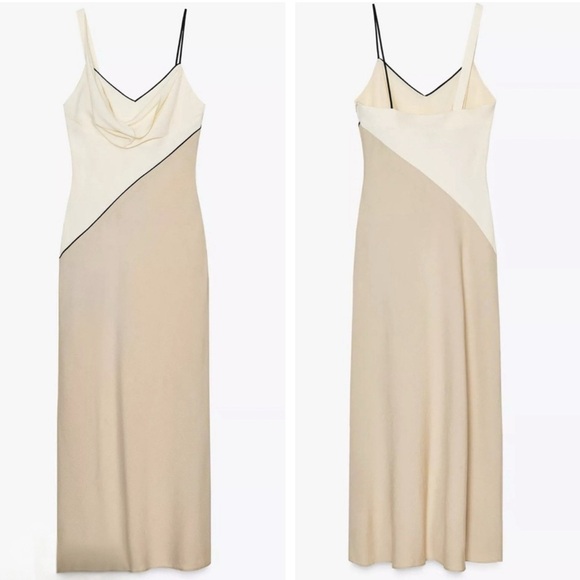 NWT Zara Combination Midi Dress Size M - Picture 1 of 15